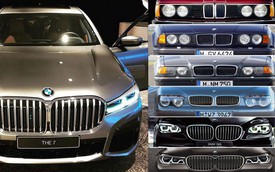 Nhìn lại thay đổi bộ mặt BMW 7-Series qua từng thế hệ: Đèn thu nhỏ còn 'lỗ mũi' lớn dần