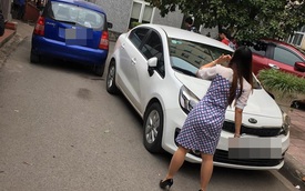 Nữ tài xế va quệt với ô tô khác trên đường và mảnh giấy nhắn gây chú ý