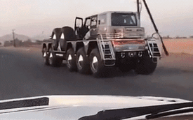 Hoàng thân Abu Dhabi chơi lớn: Mua xe quân sự độ thành pháo đài 10 bánh trên sa mạc