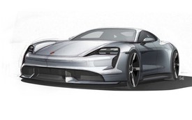 Porsche Taycan lộ diện dáng vẻ sexy qua ảnh phác thảo mới