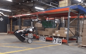 Xe bốc hàng hình chim đà điểu sắp xếp hàng hoá hoàn hảo thế này, nhân viên nhà kho chuẩn bị thất nghiệp đi là vừa