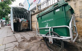 Nhiều tuyến phố ở Hà Nội xuất hiện những "ngôi nhà di động" cho xe rác