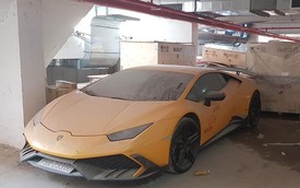 Xót xa siêu xe Lamborghini Huracan độ Mansory của đại gia Nha Trang nằm phủ bụi kín đặc