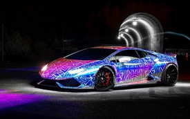Rapper Chris Brown độ Lamborghini phong cách tắc kè hoa làm nức lòng người hâm mộ