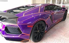Lamborghini Aventador của thiếu gia Bình Dương dán decal phong cách Tron Legacy giống Hoàng thân Qatar