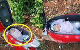 Đặt con vào cốp xe máy vì mẹ mải làm rẫy, hình ảnh khiến dân mạng tranh cãi gay gắt