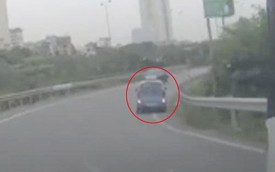 Nhìn thấy CSGT, tài xế taxi liều mạng đi lùi trên cao tốc Pháp Vân - Cầu Giẽ
