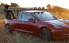 YouTuber "thừa tiền" cưa đôi Tesla Model 3 thành xe bán tải