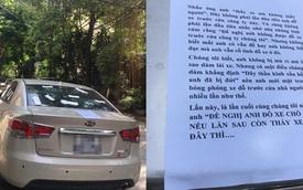 Đậu ô tô trước cửa công ty lạ, tài xế "tái mặt" vì tờ giấy thông báo dán trên xe