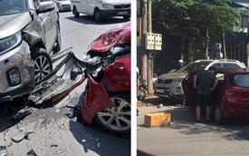 Hiện trường vụ tai nạn khiến phố Hà Nội xôn xao chiều Chủ Nhật