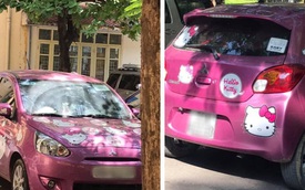 Cô giáo 'chơi lớn' với ô tô màu hồng đầy hình Hello Kitty, bên trong tràn ngập gấu bông: Hóa ra tất cả đều vì con gái!