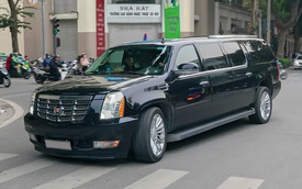 'Khủng long' Cadillac Escalade ESV XXXL độc nhất Việt Nam lăn bánh trên phố: Dài tận 6,6m, 3 hàng ghế, giá nửa triệu USD