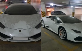 Xót xa hình ảnh Lamborghini Huracan chính hãng phủ bụi, chủ xe 'bỏ bê' tới xẹp hết lốp sau