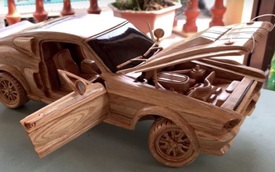 Thợ mộc Việt lại gây chú ý với mô hình Ford Mustang Eleanor cực chất