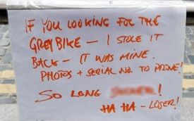 Chủ cũ "chôm" lại chiếc xe đạp đã mất, để lại lời nhắn dằn mặt khiến dân mạng không biết phân xử đúng sai như thế nào
