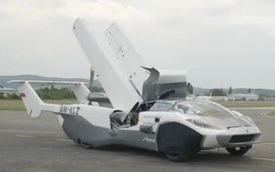 Xem siêu xe ‘biến hình’ máy bay cất cánh trên bầu trời