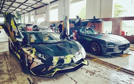 Lamborghini Aventador độ bodykit khủng nhất Việt Nam lộ nguyên hình, sánh đôi cùng Mercedes-AMG SLS hàng hiếm của đại gia Sài Gòn