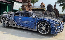Thợ Đông Nam Á chế tạo bản sao Bugatti Chiron từ... sắt vụn độc nhất vô nhị