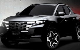 Hyundai Santa Cruz lần đầu lộ diện bản thương mại - Bán tải khung gầm Santa Fe