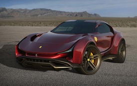 Siêu SUV đầu tiên của Ferrari qua tay dân thiết kế: Hầm hố tới dị dạng