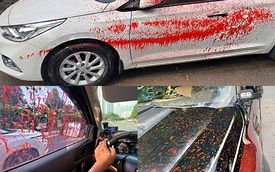 Hàng loạt ô tô bị tạt sơn đỏ trong đêm, tài xế đau đầu tìm hung thủ, CĐM xuất hiện nhiều 'thám tử online'