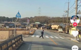Bé trai người Nhật băng qua đường sau đó còn quay lại làm một hành động đặc biệt khiến tài xế bất ngờ