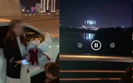 Clip dừng ô tô trên cầu Trần Thị Lý để "tỏ tình" lãng mạng với vợ gây sốt MXH, nam thanh niên bị phạt hành chính