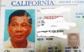 Mỹ: Tài xế dùng ảnh Tổng thống Philippines làm bằng lái xe giả
