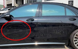 Hình vẽ trên thân ô tô Mercedes tiền tỷ khiến nhiều người xót xa: Danh tính "tác giả" là dấu hỏi lớn