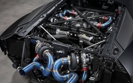 Ngắm khoang động cơ 2.000 mã lực của Lamborghini Aventador SVJ độ Twin-Turbo