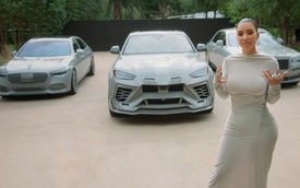 Kim Kardashian 'chơi lớn' độ Rolls-Royce, Lamborghni thành màu xám cho tiệp với sơn nhà
