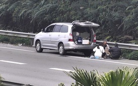 Tài xế dừng xe ngồi ăn lẩu trên cao tốc Nội Bài - Lào Cai bị phạt 11 triệu