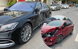 Mercedes-Maybach S 450 giá gần 7,5 tỷ đồng bị rách toang sườn sau cú va chạm với Mitsubishi Attrage tại Quảng Ninh, CĐM thốt lên: 'Bán cả xe mới đủ đền'