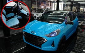 Nữ chủ xe Hyundai Grand i10 sơn và độ đèn kiểu Porsche, nội thất lấy cảm hứng Maybach