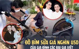Lên chức cha mẹ, các đại gia Việt mạnh tay chi hàng nghìn USD sắm đồ bỉm sữa: Cường Đô La tậu Bentley cho ái nữ, thiếu gia Phan Thành đưa quý tử dạo phố bằng xe đẩy 60 triệu VNĐ