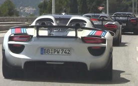 Đội hình sáu siêu xe Porsche 918 Spyders bị tóm ở Monaco