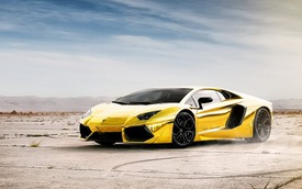 Lóa mắt với Lamborghini Aventador mạ vàng