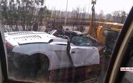Siêu xe Lamborghini Gallardo LP560-4 Spyder "nát đầu" tại Trung Quốc