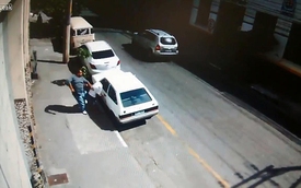 Trộm xe bất thành, bị chủ xe "sút" vào mông