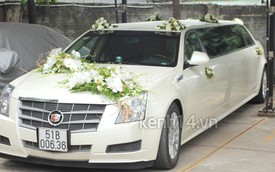 Ca sỹ Triệu Hoàng đón dâu bằng xe limousine sang trọng