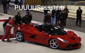 Video: Nhân viên Ferrari "hò nhau" đẩy siêu phẩm LaFerrari