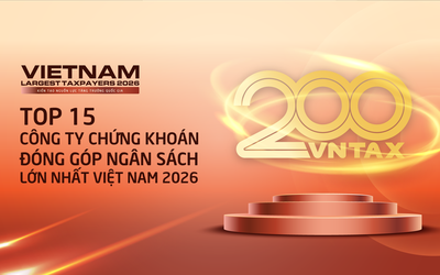 Công bố 15 công ty chứng khoán nộp ngân sách lớn nhất Việt Nam 2026