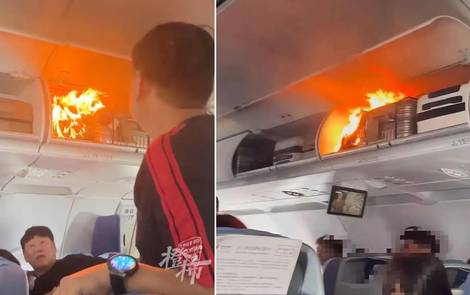 Khoang hành lý bốc cháy dữ dội vì sạc dự phòng, máy bay phải hạ cánh khẩn cấp khi đang ở độ cao 10.000 mét