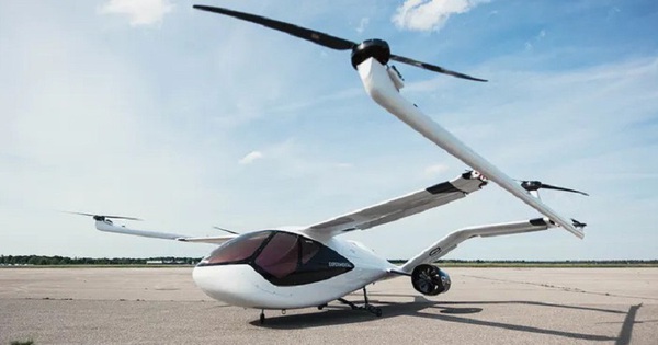 The first successful flight of a 4-seat electric flying taxi