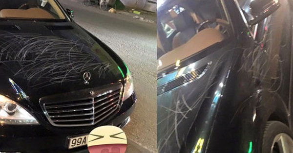 Mercedes-Benz S550 bị cào xước chằng chịt tại Bắc Ninh