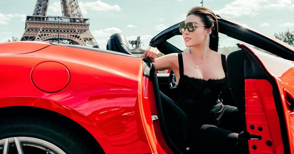 Nữ giảng viên sexy Âu Hà My cùng chồng tung bộ ảnh cưới bên siêu xe Ferrari mui trần