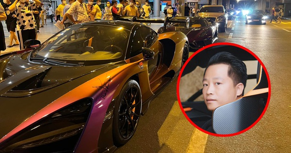 Going to pick up close friend Long Tran to return home for the second time, the giant Hoang Kim Khanh pulled both McLaren Senna and Koenigsegg Regera, making people fascinated without taking their eyes off.