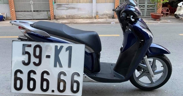 Owning the fifth quarter number plate 666.66, the old Honda SH 150i is still for sale for over 1 billion dong