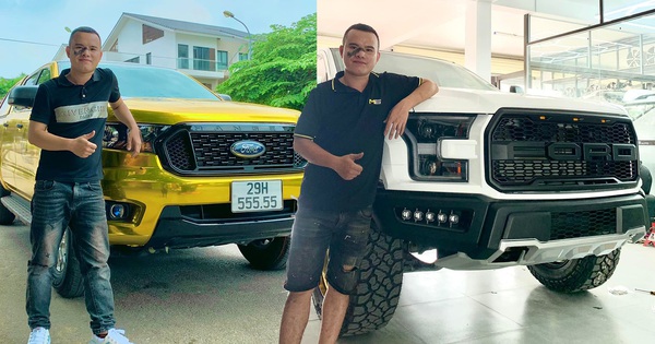 The owner of the famous golden chrome Ford Ranger in Hanoi sent his car more than 300 km to transform into the F-150 Raptor style