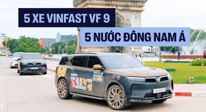 5 chiếc VinFast VF 9 xuyên 5 nước Đông Nam Á: 'Khởi đầu dù vỡ lốp, vướng thủ tục nhưng không nản lòng'